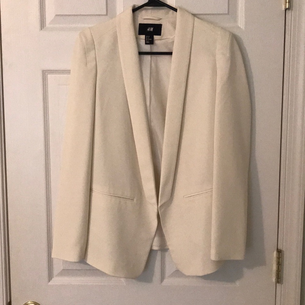 Winter White Tuxedo Blazer